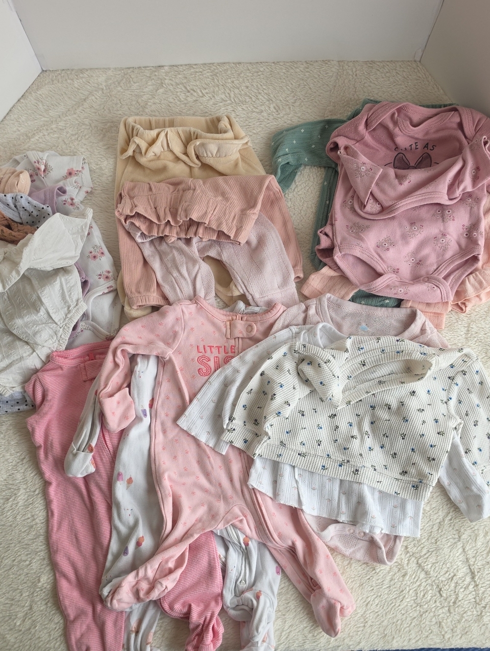 Adorable Baby Girl Wardrobe Bundle! 27-Piece Mystery Box (Size 0-3 Months)